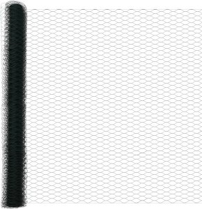 Ogrodzenie w kształcie heksagonu vidaXL Zielone 1,5x50 m Stal, Słupki ogrodzeniowe vidaXL 13 sztuk Zielone 32 mm 200 cm Stal ocynkowana 4