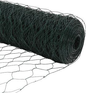 vidaXL Ogrodzenie sześciokątne Zielone 1.6x100 m Stal, Słupki ogrodzeniowe 13 szt Zielone 32 mm 210 cm Stal ocynkowana 6