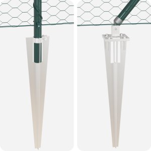 vidaXL Ogrodzenie w kształcie heksagonu zielone 1,6x10 m ze stali 4