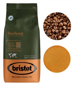 Bristot Rainforest kawa ziarnista czarna 1kg 2
