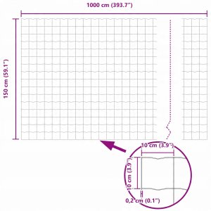 vidaXL Ogrodzenie euro 1,5x10 m stal ocynkowana 8