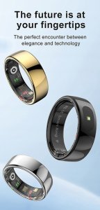Smart RING PRO czarny, t�tno, saturacja, monitor snu, aktywno��, roz 11, Powerton 3