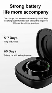 Smart RING PRO czarny, t�tno, saturacja, monitor snu, aktywno��, roz 11, Powerton 6
