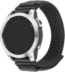 Fixed | Sporty Strap for Garmin QuickFit 26mm | 160-210 | Dark gray | Nylon 2