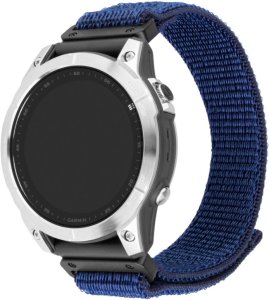 Fixed | Sporty Strap for Garmin QuickFit 22mm | 160-210 mm | Dark blue | Nylon 2