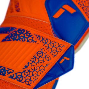 Rękawice bramkarskie Reusch Attrakt Solid Junior pomarańczowo-niebieskie 5572515 2290 8 7