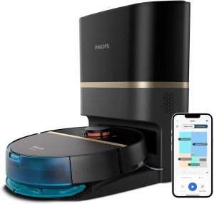 Philips Homerun seria 7000 robot odkurzający stacja ssąca 180min czarny 1