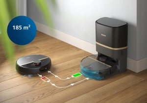 Philips Homerun seria 7000 robot odkurzający stacja ssąca 180min czarny 7