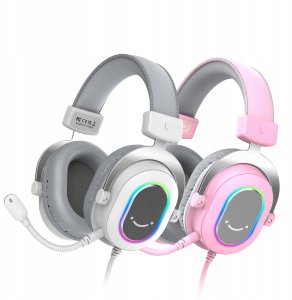 Słuchawki studyjne nauszne FIFINE H6W AmpliGame RGB dźwięk przestrzenny 7.1 14