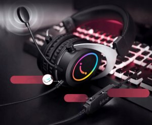 Słuchawki studyjne nauszne FIFINE H3 AmpliGame RGB z mikrogonem studyjne 14