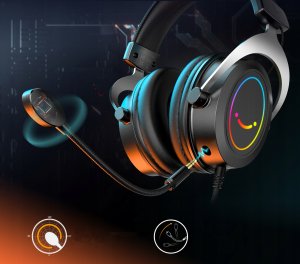 Słuchawki studyjne nauszne FIFINE H3P AmpliGame RGB z mikrogonem studyjne 2