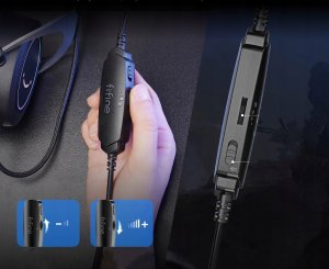 Słuchawki studyjne nauszne FIFINE H3P AmpliGame RGB z mikrogonem studyjne 3