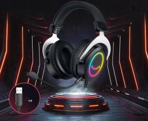 Słuchawki gamingowe FIFINE H3W AmpliGame RGB z mikrogonem studyjne nauszne 7