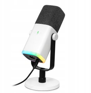 Mikrofon dynamiczny studyjny Fifine AM8W AMPLIGAME USB/XLR RGB biały PnP 2