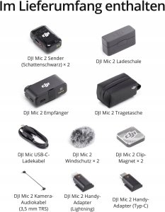 Mikrofon DJI Mikrofon 2 +etui ładujące bezprzewodowy redukcja szumów 48 kHz 250 m 7