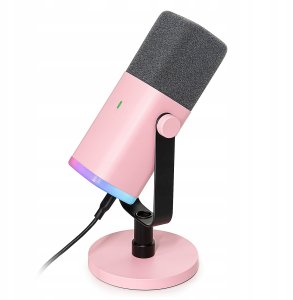 Mikrofon dynamiczny studyjny Fifine AM8P AMPLIGAME USB/XLR RGB różowy PnP 3