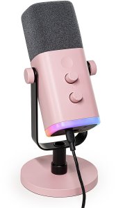 Mikrofon dynamiczny studyjny Fifine AM8P AMPLIGAME USB/XLR RGB różowy PnP 5