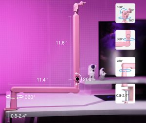Mikrofon Fifine Mikrofon studyjny dynamiczny FifineTAM8P XLR/USB z pantografem 11