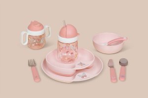 KUBEK DZIECIĘCY NIEKAPEK MIO FLOWERS & BUTTERFLIES 200ML 108012565243 8