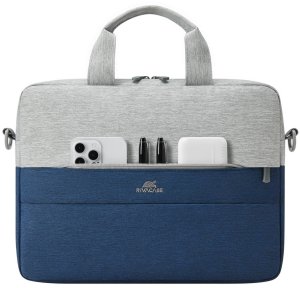 Rivacase 7522 GREY/DARK BLUE torba na laptop 35,6 cm (14") Aktówka Niebieski, Szary 7