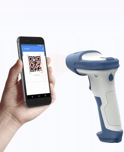 Czytnik kodów kreskowych Inateck Bezprzewodowy 1D 2D  (BCST-73_WHITE BLUE) 4