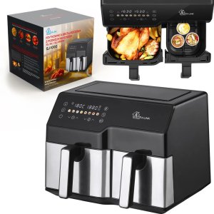 Extralink Home Air Fryer SJ-1000 10L EU | Frytkownica | (6L+4L)  2500W 8