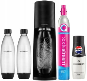 Saturator Sodastream Terra + 2 butelki + gaz Czarny + syrop Pepsi Max 1