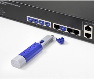 Renkforce RJ45 LAN-port RF-4695234 Sæt med 10 stk. Sølvblå inkl. 1 nøgle RF-4695234 2