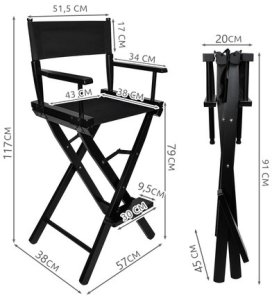 Krzesło do makijażu drewniane Beautylushh 25414 3