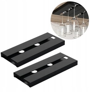 WIESZAK NA WINO Kieliszki PODWÓJNY Biały Matowy 2