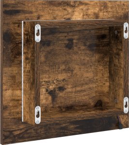 Lustro vidaXL Lustro Łazienkowe LED Wędzone Dębowe 40x8.5x37 cm Drewno Inżynieryjne 5