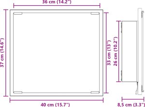 Lustro vidaXL Lustro Łazienkowe LED Wędzone Dębowe 40x8.5x37 cm Drewno Inżynieryjne 6