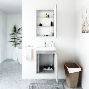 CAB WITH WASHBASIN WTU-50BT-PM CONCRETE 3