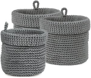 Zestaw 3x Koszyk łazienkowy Momo Way szary 2