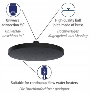 Deszczownica sufitowa z automatycznym czyszczeniem, Ø 22,5 cm, WENKO 3