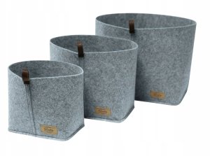 Organizer na kosmetyki i drobne przedmioty FELI, z imitacji filcu, 24 x 16 x 16 cm, WENKO 3