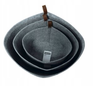 Organizer na kosmetyki i drobne przedmioty FELI, z imitacji filcu, 24 x 16 x 16 cm, WENKO 4