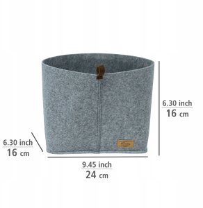 Organizer na kosmetyki i drobne przedmioty FELI, z imitacji filcu, 24 x 16 x 16 cm, WENKO 5