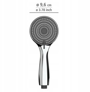 Słuchawka prysznicowa z funkcją oszczędzania wody, Ø 9,6 cm, 3 strumienie, WENKO 6