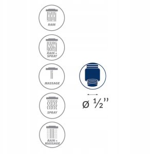 Słuchawka prysznicowa z funkcją oszczędzania wody, Ø 11 cm, 3 strumienie, WENKO 6