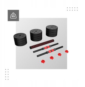 Hantle Athler Lion 2.0 Regulowane Sztanga 20Kg Zestaw Hantli 2X10Kg Gryf 3