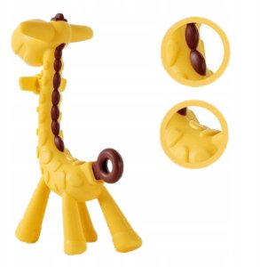 8058 GRYZAK ŻYRAFA SILIKONOWY ŻÓŁTO-BRĄZOWA BL805 2