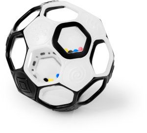 OBALL Rattle Soccer Ball 13cm Black White 0m+ 1
