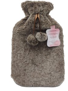 PLUSZOWY TERMOFOR GUMOWY MISIOWY POKROWIEC FUTERKO MIŚ OGRZEWACZ 2L BRĄZOWY 11