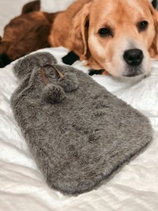 PLUSZOWY TERMOFOR GUMOWY MISIOWY POKROWIEC FUTERKO MIŚ OGRZEWACZ 2L BRĄZOWY 3