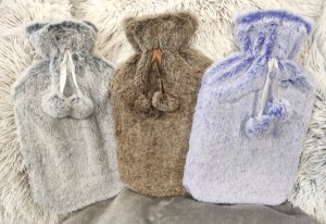 PLUSZOWY TERMOFOR GUMOWY MISIOWY POKROWIEC FUTERKO MIŚ OGRZEWACZ 2L BRĄZOWY 8