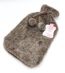 PLUSZOWY TERMOFOR GUMOWY MISIOWY POKROWIEC FUTERKO MIŚ OGRZEWACZ 2L BRĄZOWY 10