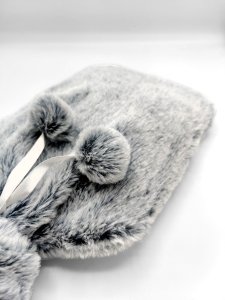 SHOPUJ.PL PLUSZOWY TERMOFOR GUMOWY MISIOWY POKROWIEC FUTERKO MIŚ OGRZEWACZ 2L SZARY 4