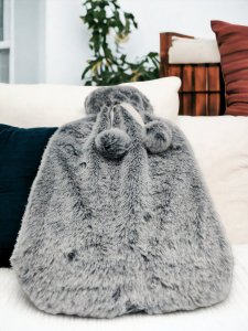 SHOPUJ.PL PLUSZOWY TERMOFOR GUMOWY MISIOWY POKROWIEC FUTERKO MIŚ OGRZEWACZ 2L SZARY 8