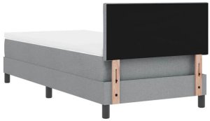 Łóżko sprężynowe z materacem jasnoszary 90x190 cm Tkanina 9